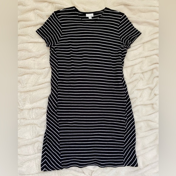 J. Jill short sleeve striped t-shirt dress - Picture 1 of 6
